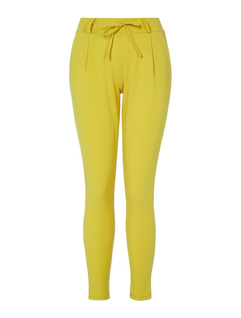 Pantalon carotte fluide - jaune - 1