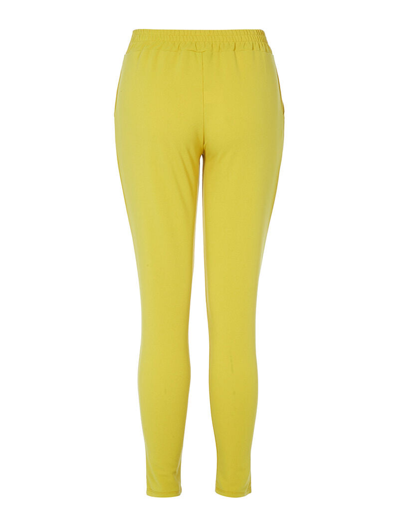 Pantalon carotte fluide - jaune - 2