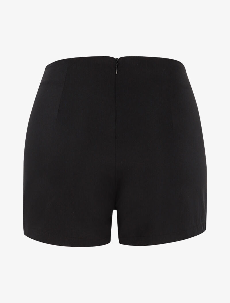 Mini short à boutonnières - noir - 2