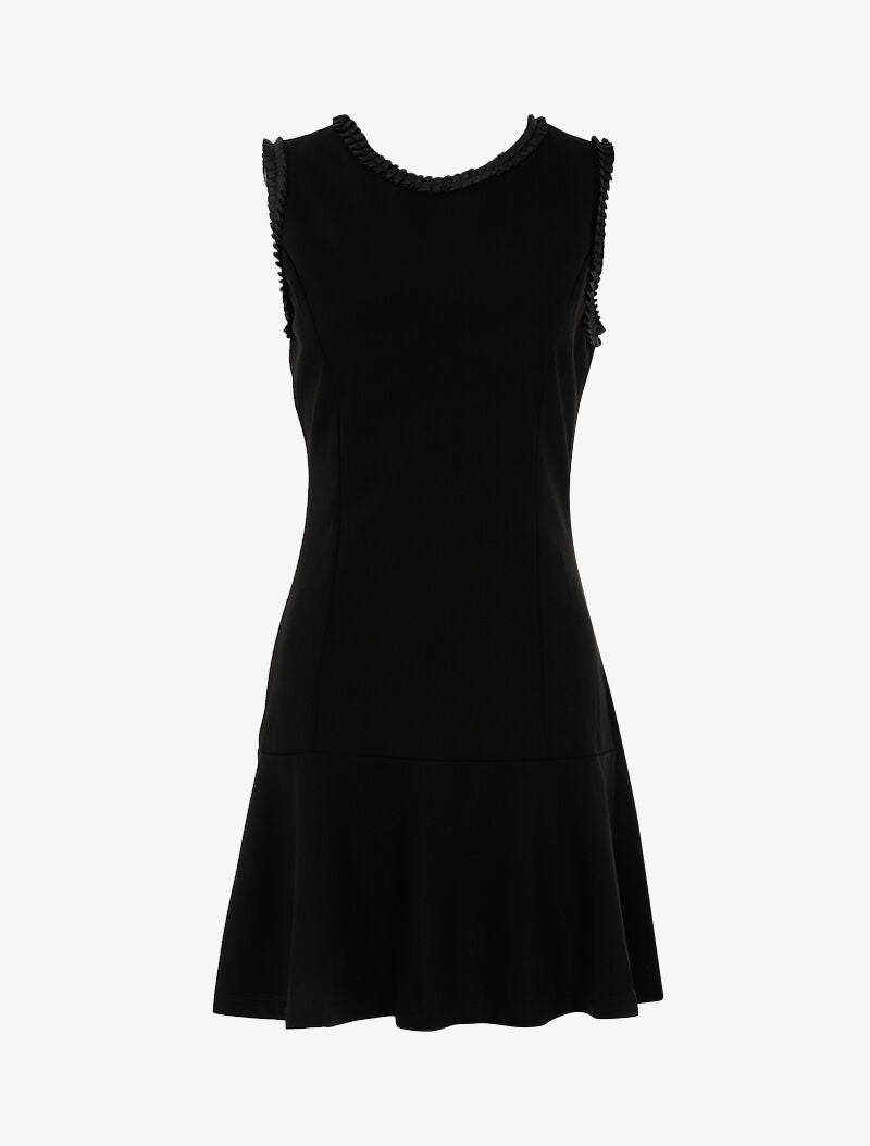 Robe à empiècements satinés - noir - 1