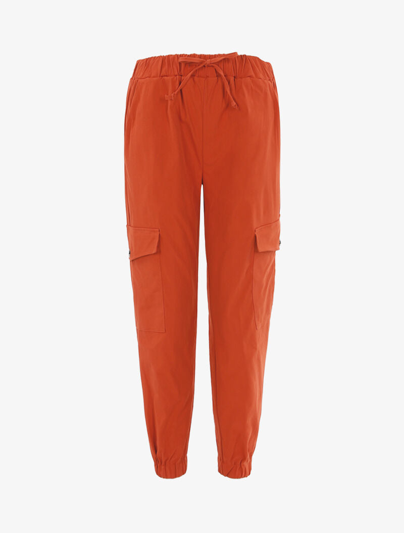 Pantalon cargo 7/8 - brique