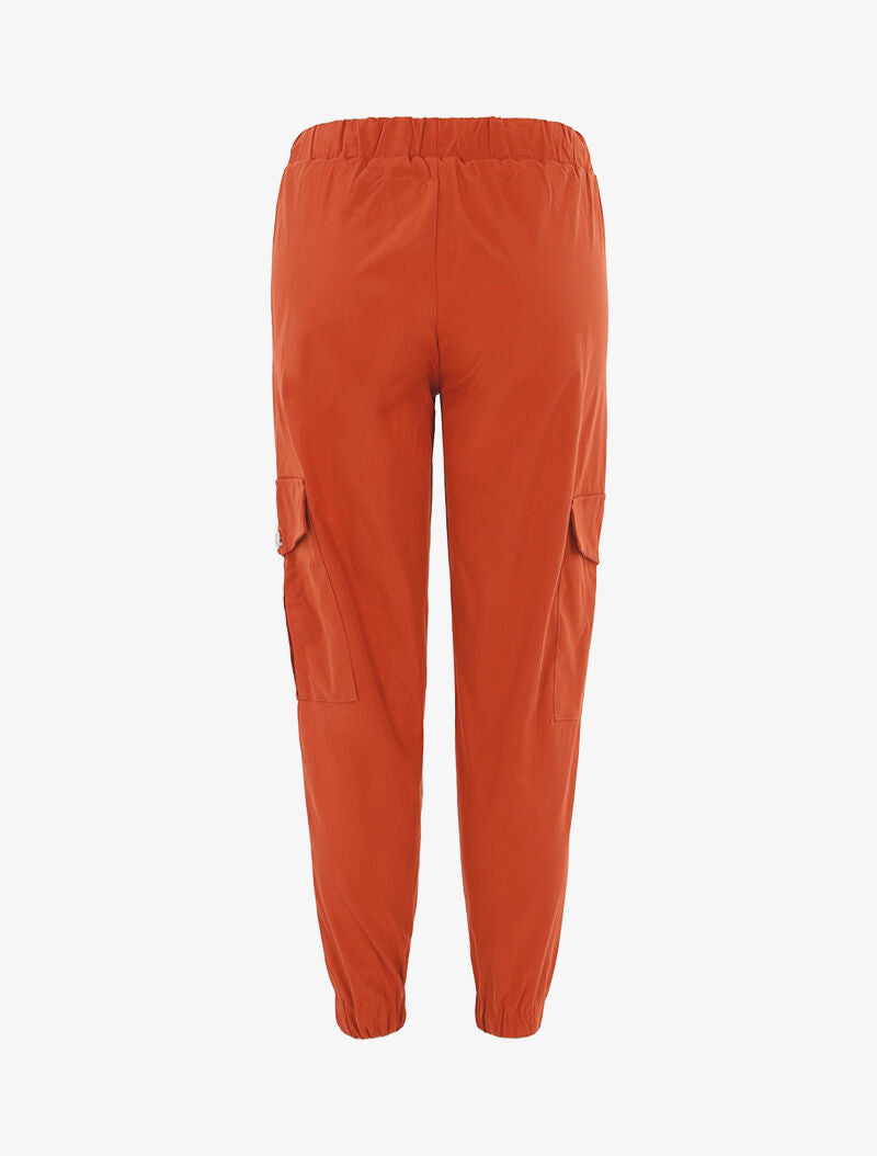Pantalon cargo 7/8 - brique