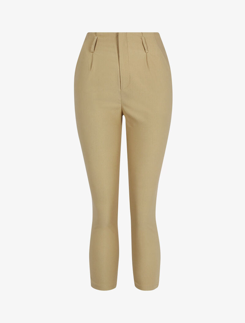 Pantalon uni 7/8 - beige