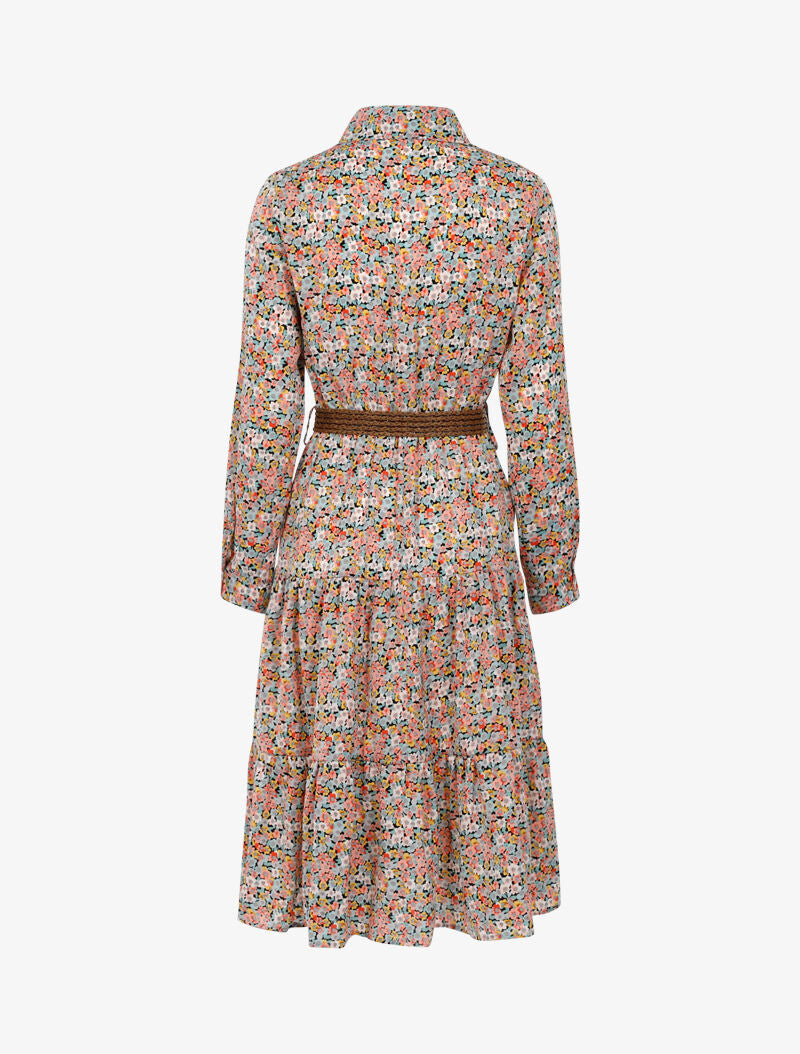 Robe légère cintrée à petites fleurs - rose - 2