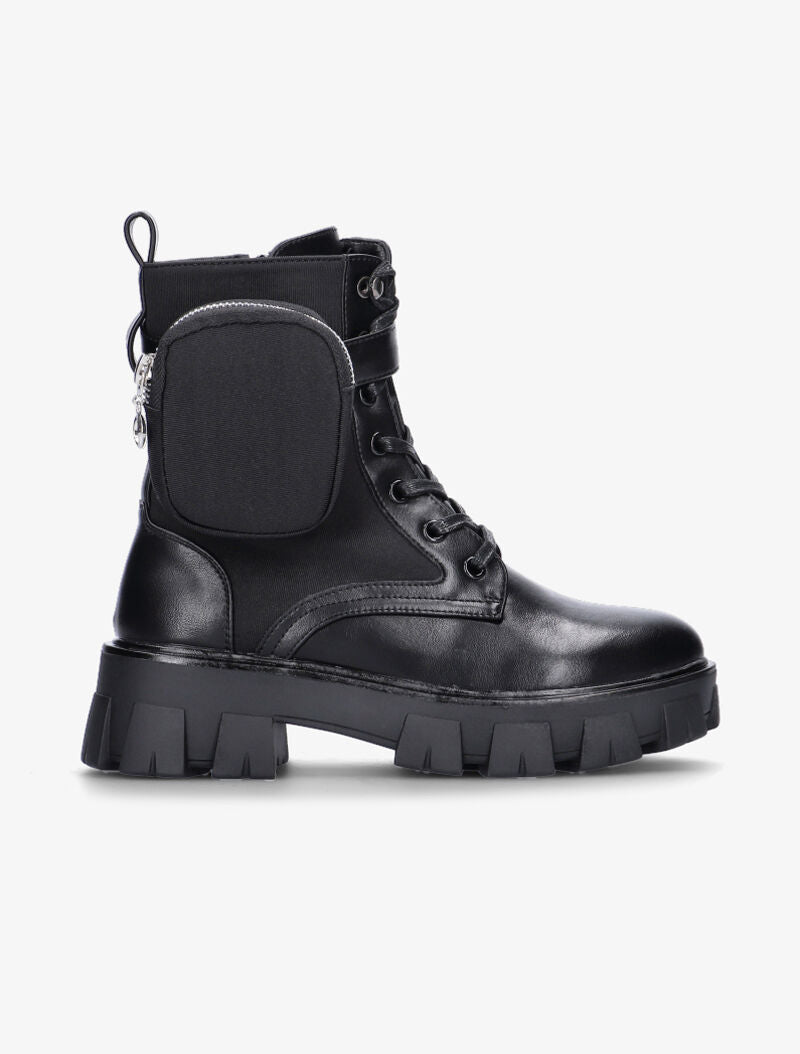 Boots bimatière à pochette - noir - 3