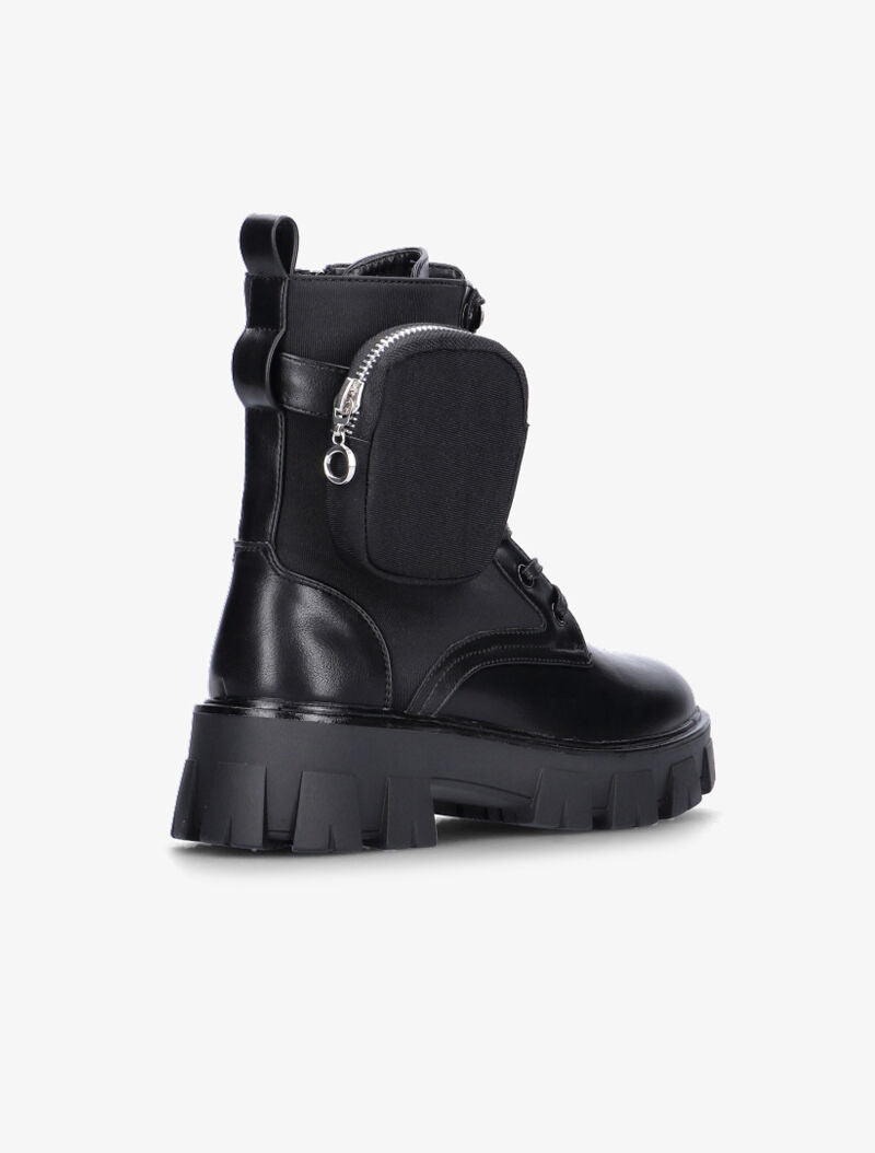 Boots bimatière à pochette - noir - 6