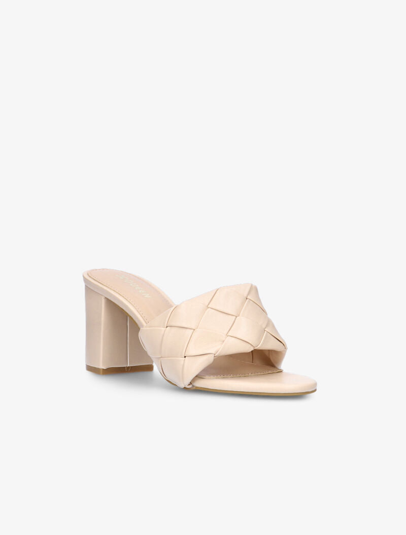 Mules à ganses tressées - beige - 2