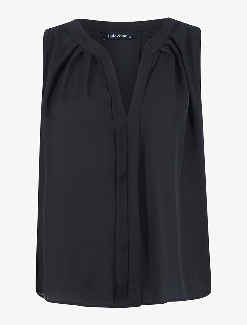 Top en voile transparent - noir - 3