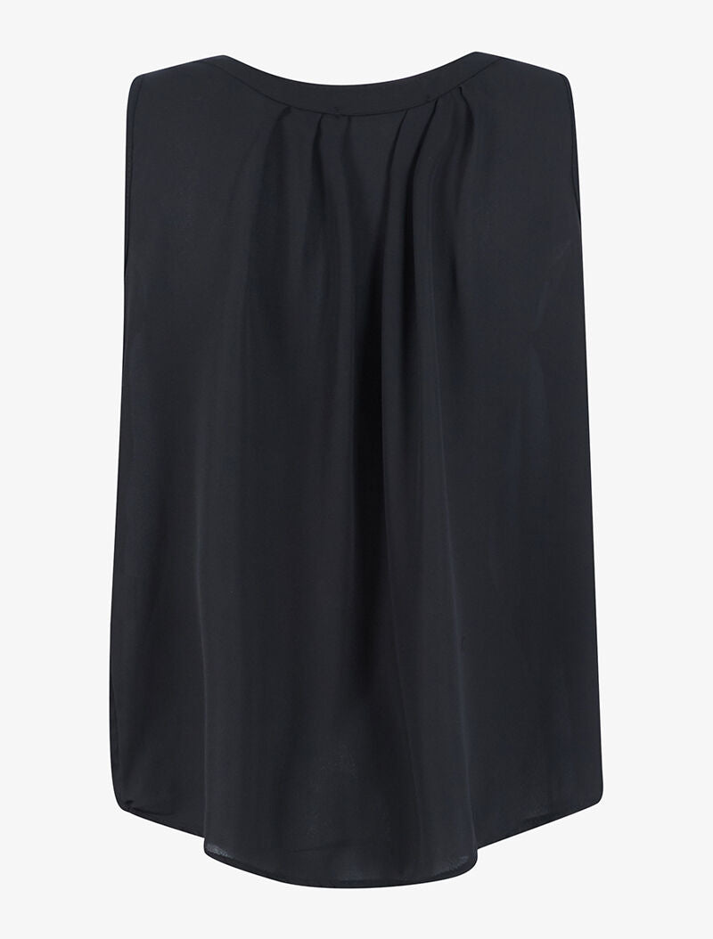 Top en voile transparent - noir - 2