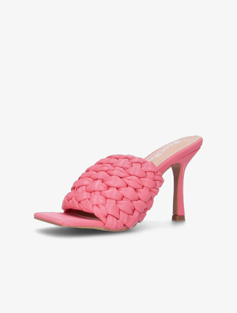 Mules à ganses larges tressées - fushia - 3