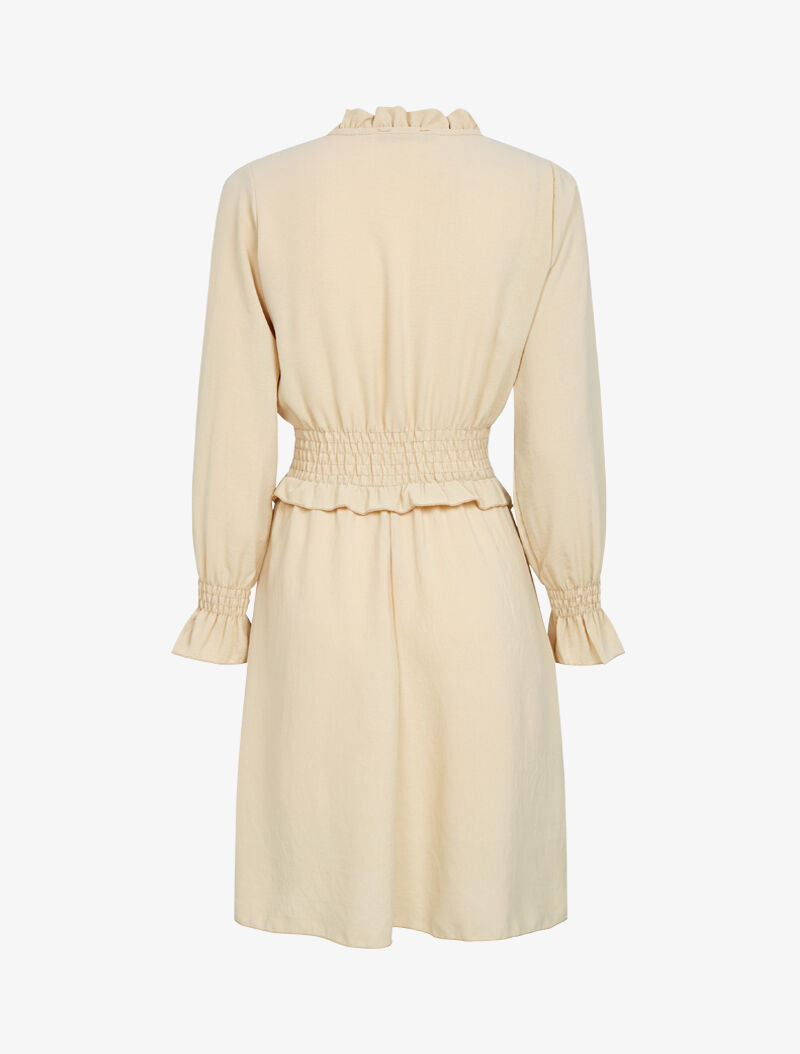Robe patineuse à volants - camel - 4