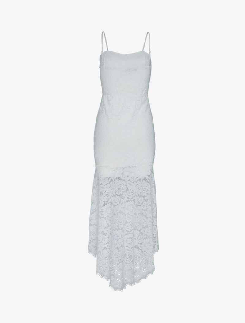Robe sirène en dentelle - blanc - 2
