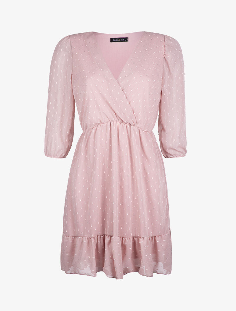 Robe à fines rayures irisées - rose - 2