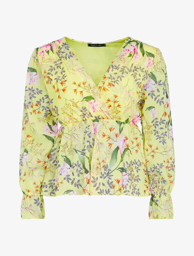 Top irisé à imprimés - vert anis - 3