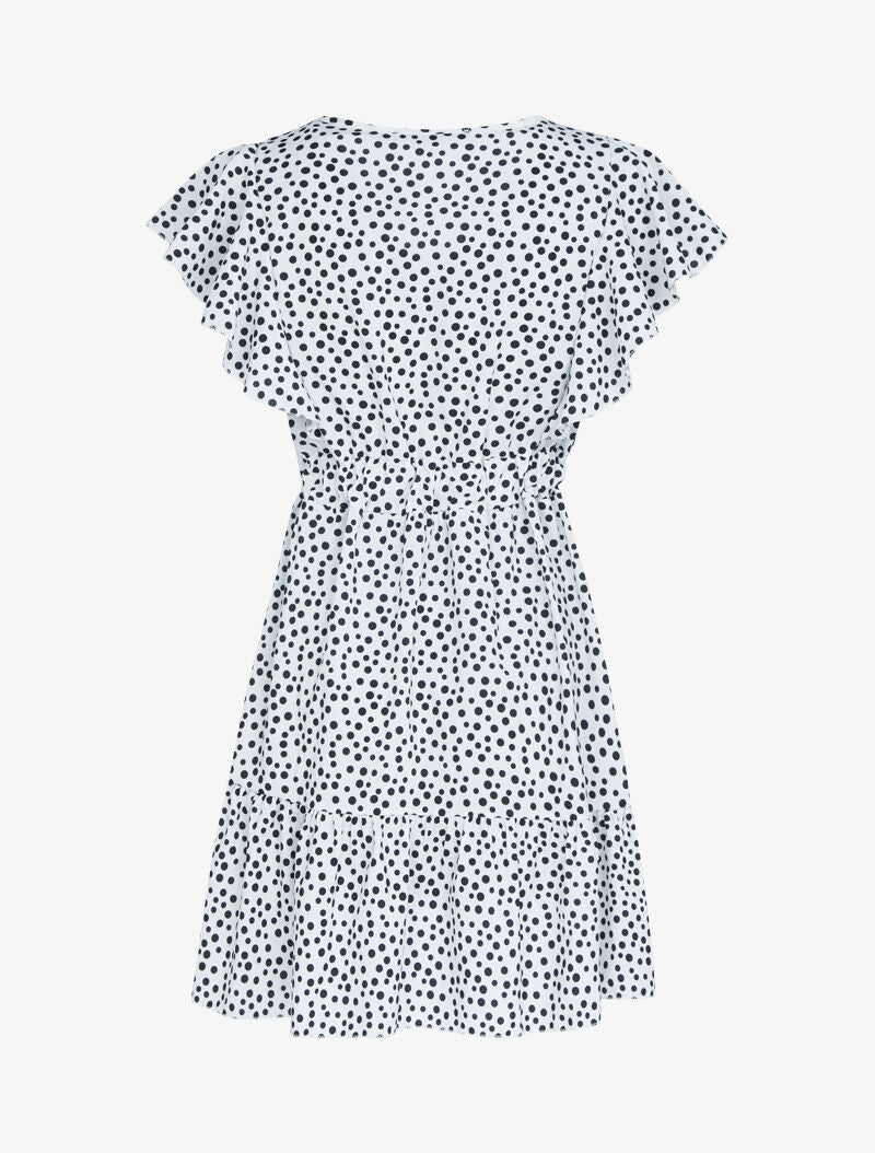 Robe volantée à imprimés - blanc - 3