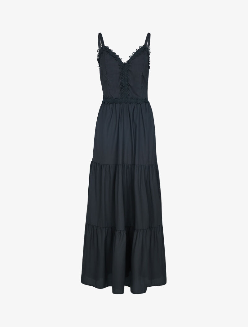 Robe à buste à détails crochet - noir - 3