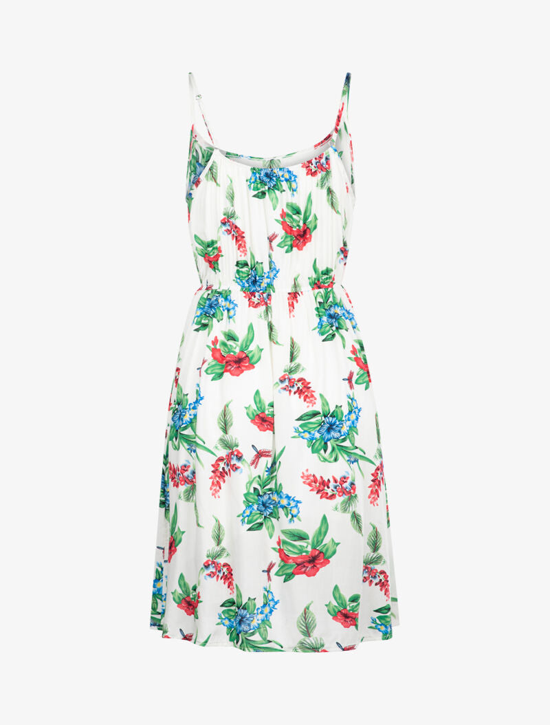 Robe à imprimé printanier - ecru - 3