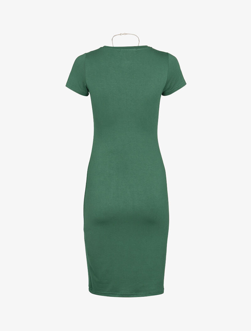 Robe t-shirt ajustée - vert - 2