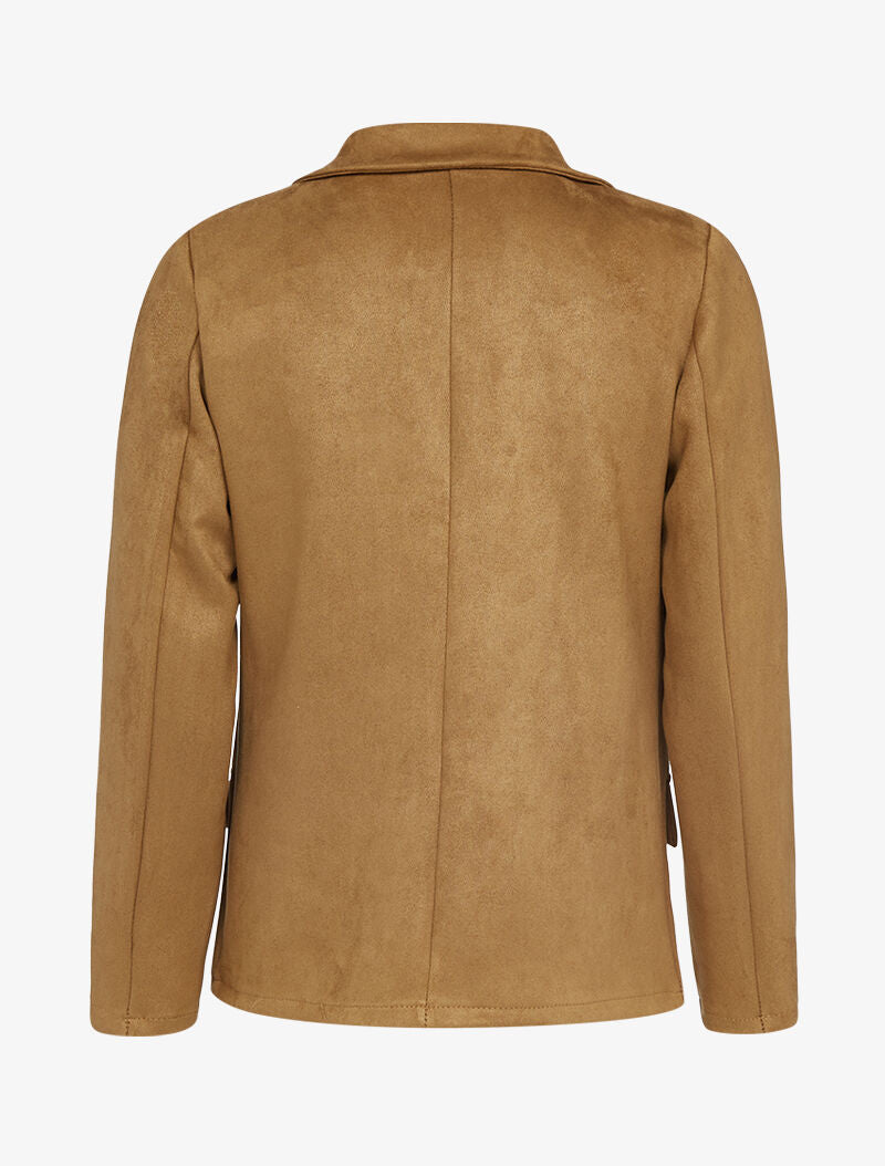 Blazer fluide effet daim - camel - 2