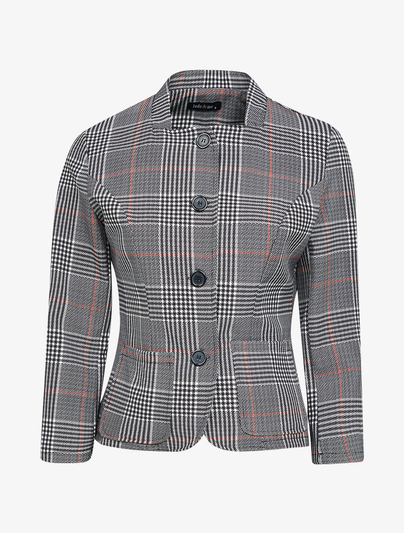 Blazer imprimé à col carré - noir - 1