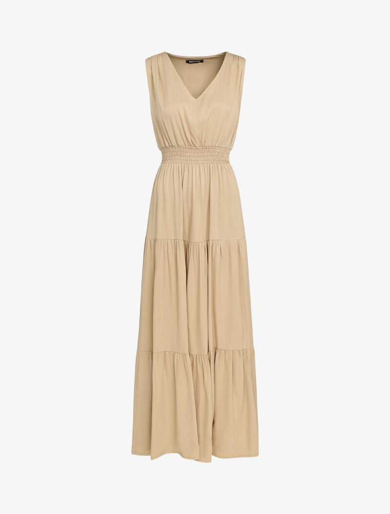 Robe longue sans manches - camel - 2
