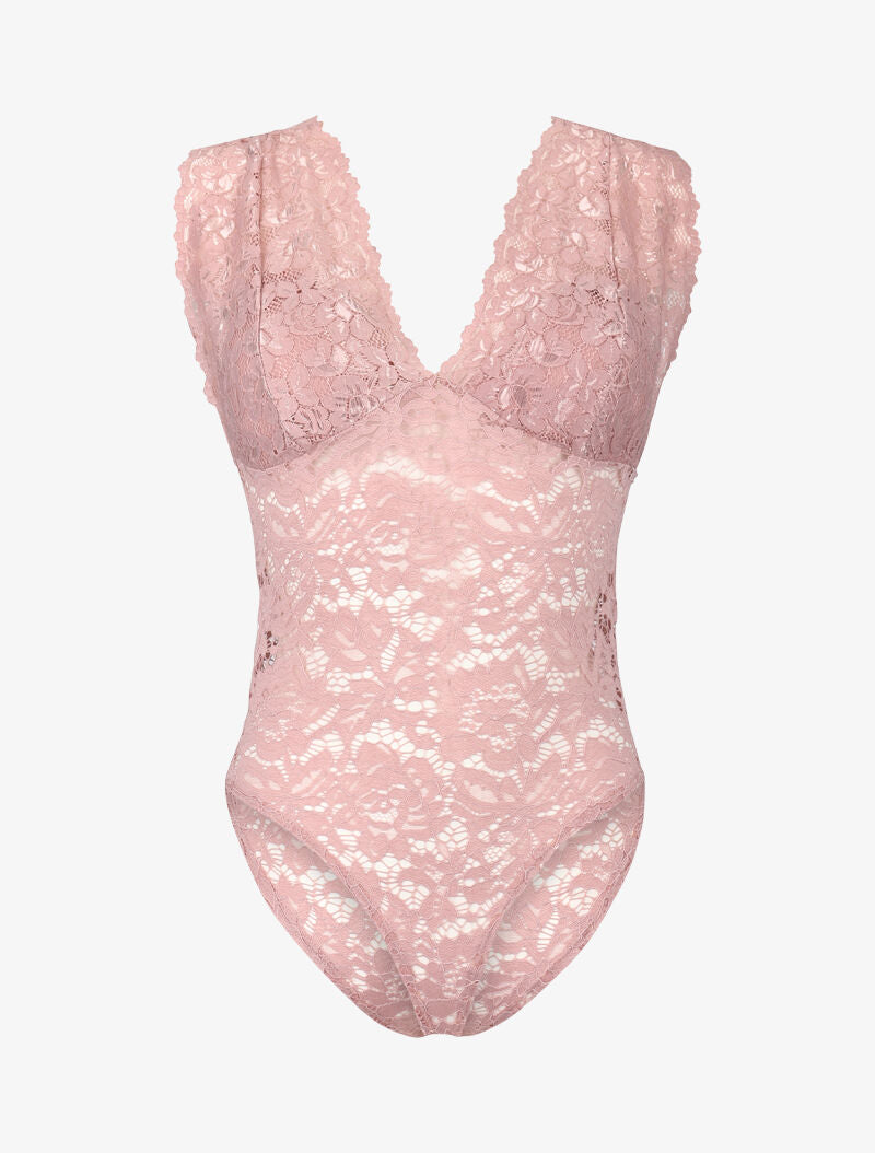 Body sans manches en dentelle - rose - 2