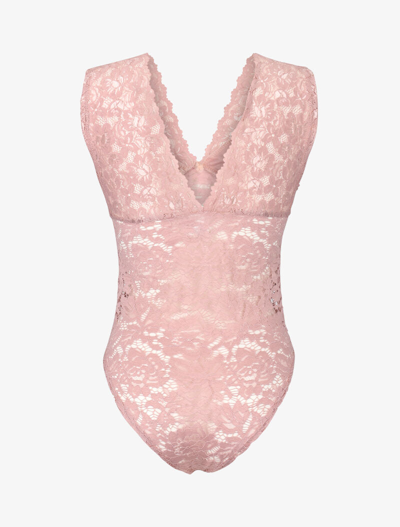 Body sans manches en dentelle - rose - 3