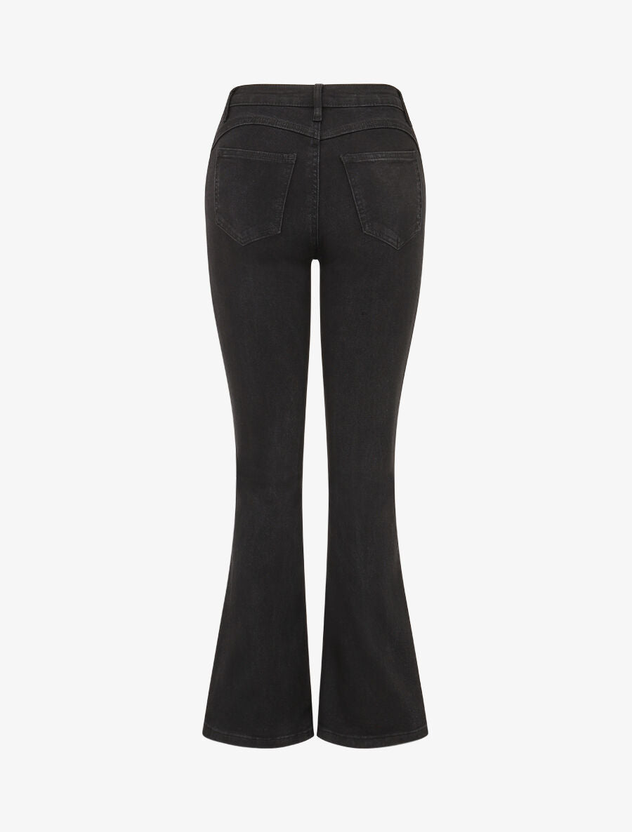Jean push up coupe flare - Noir - 2