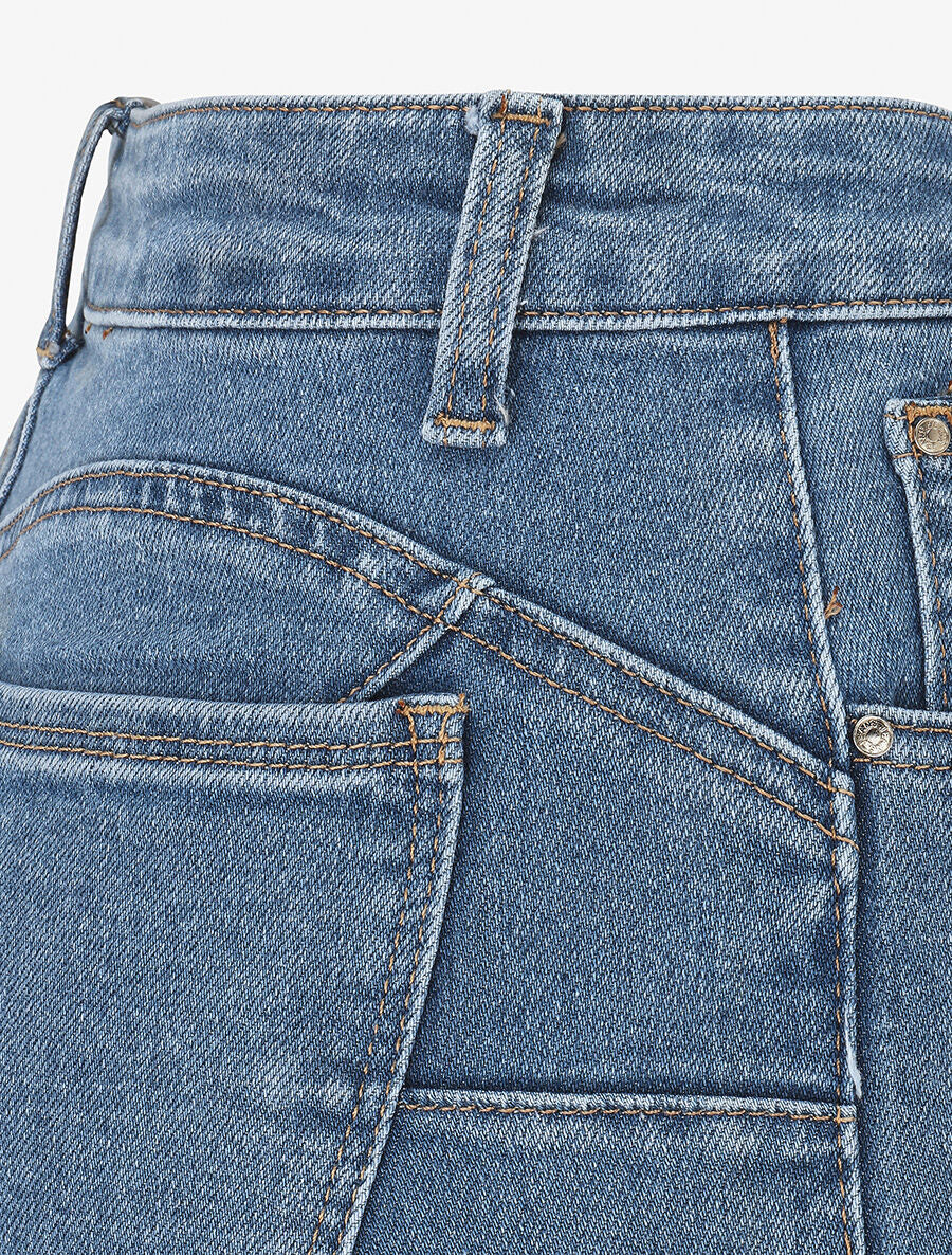 Jean push up coupe flare - Bleu - 3