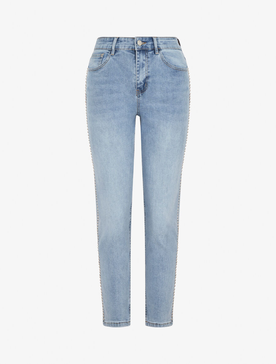 Jean clouté coupe slim - Bleu - 1