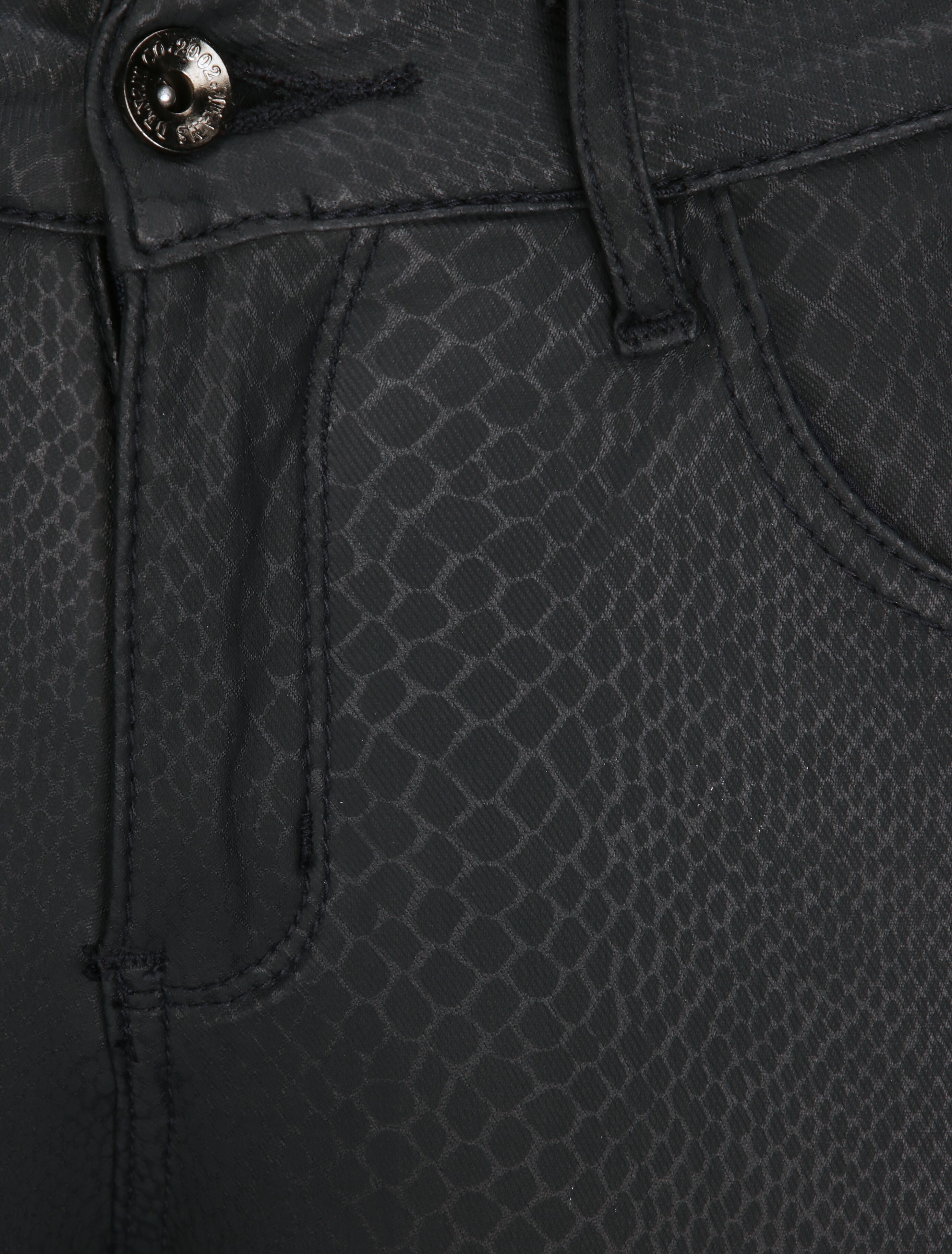 Pantalon en simili effet python - Noir - 3