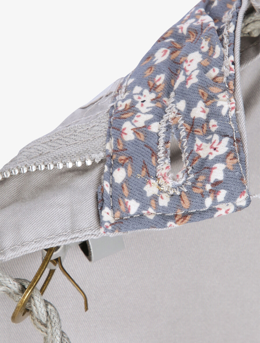 Pantalon 7/8 à revers - Gris - 3