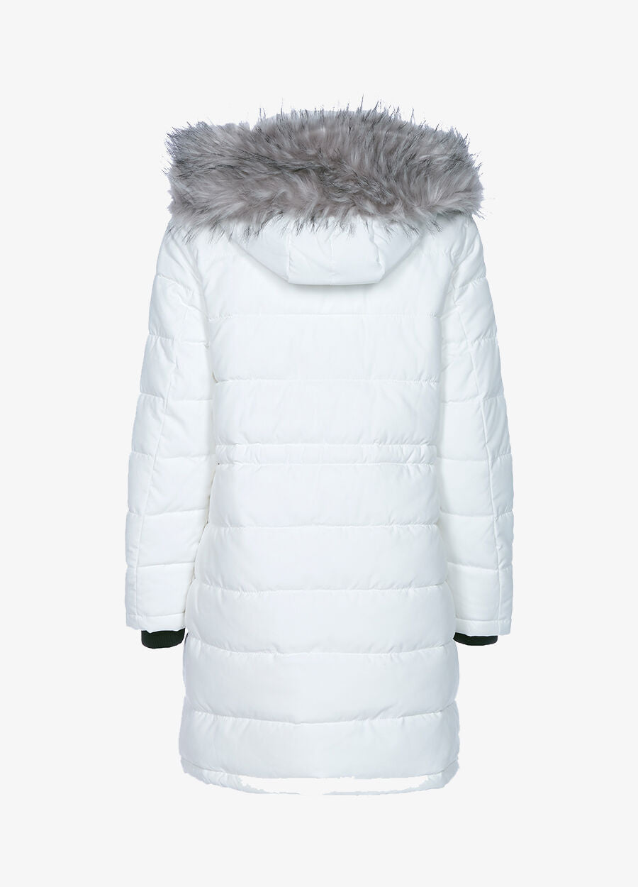 Doudoune coupe 3/4 matelassée - Blanc - 2
