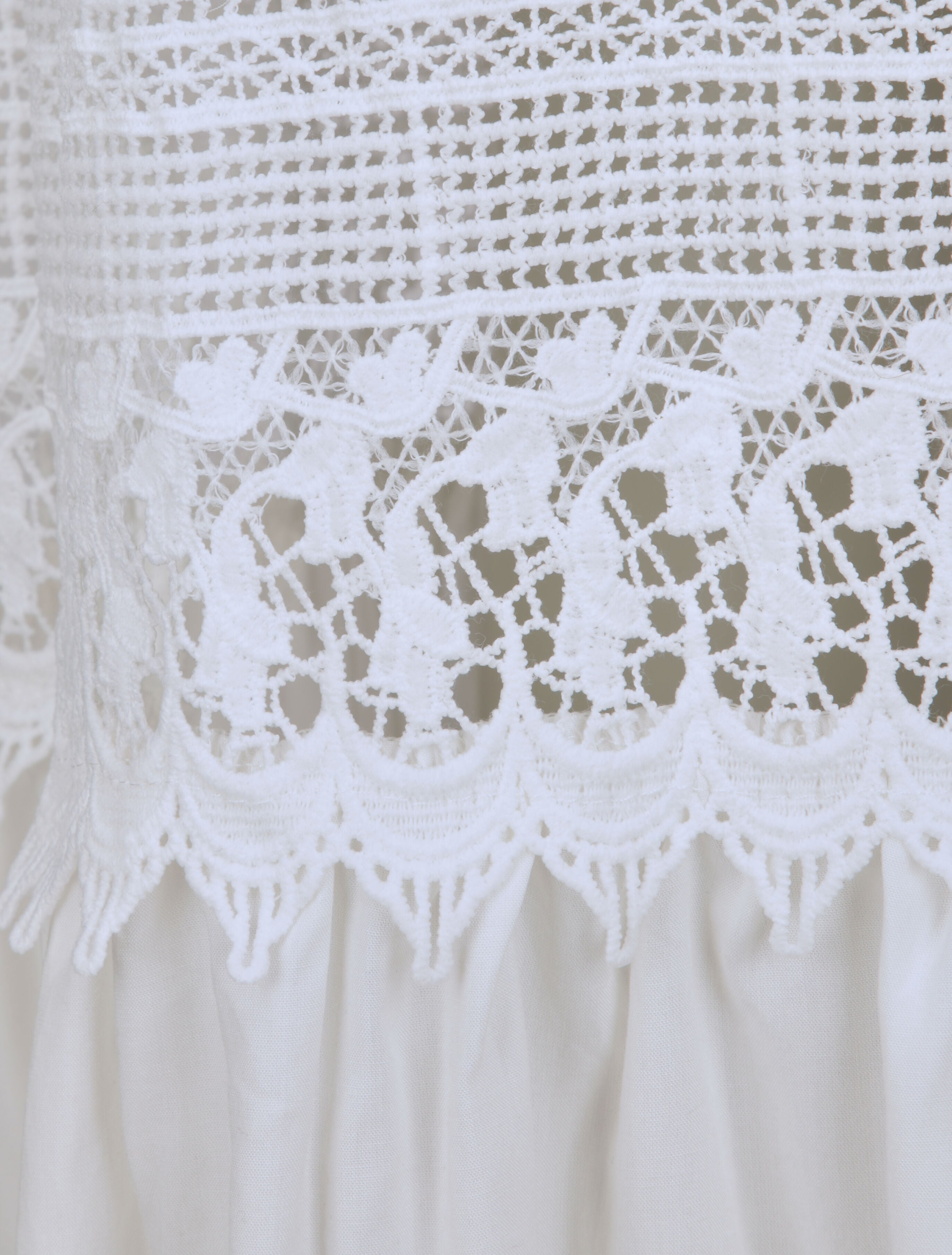 Robe longue cintrée coupe empire - Blanc - 3