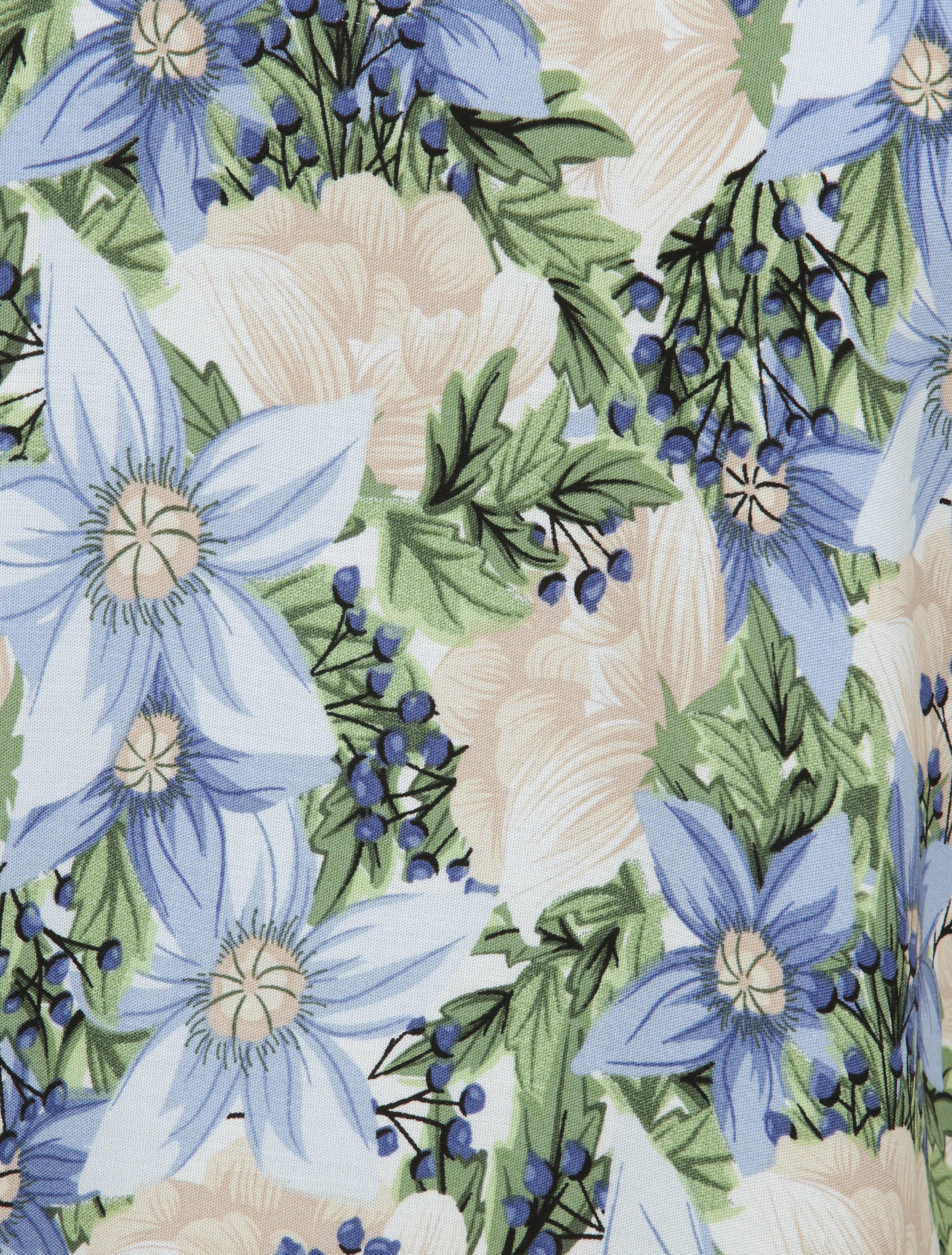 Top à imprimé fleurs diverses - Bleu ciel - 4