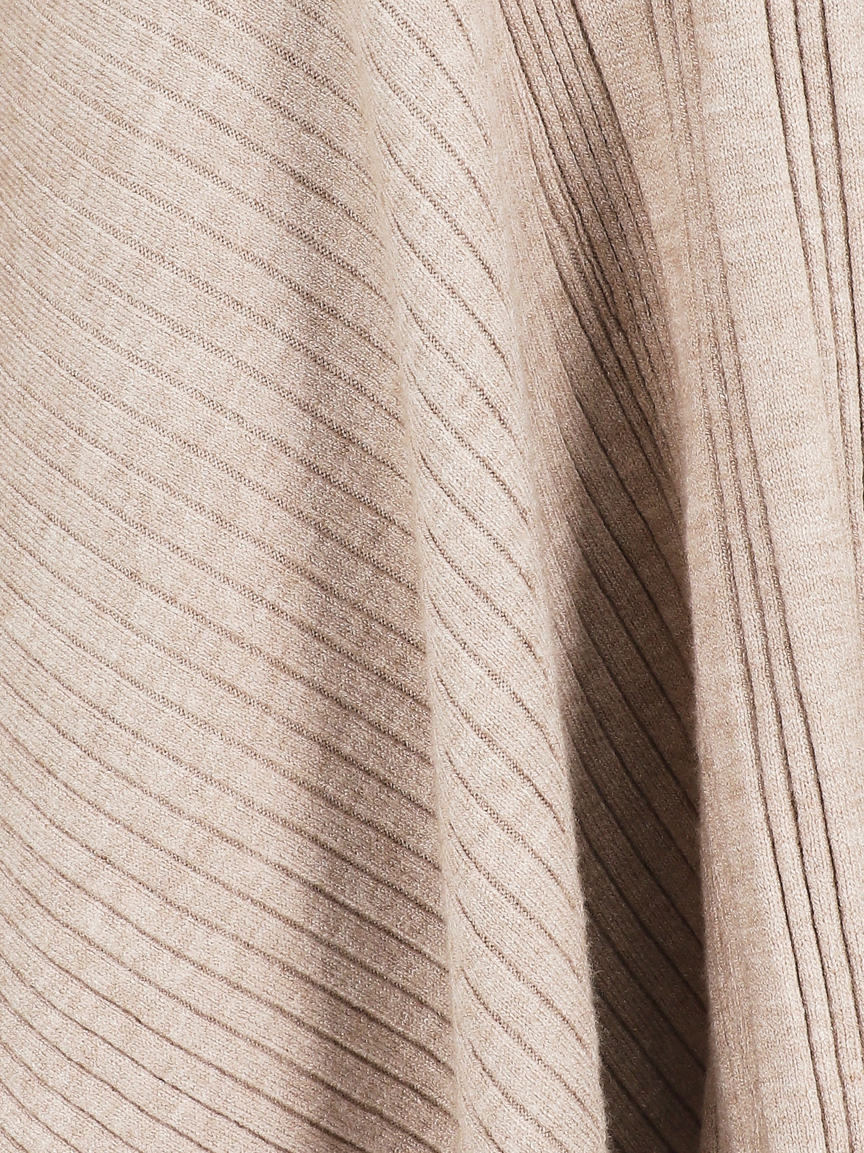 Gilet côtelé asymétrique - Beige - 3