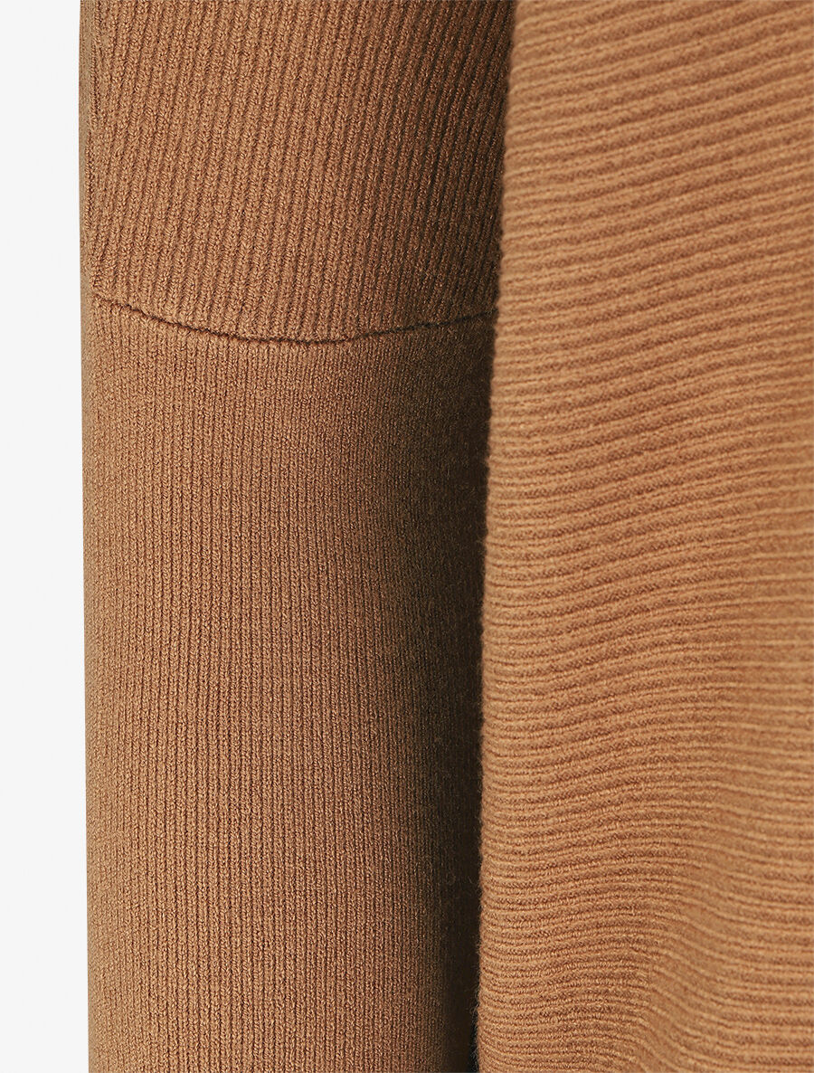 Pull oversize uni côtelé - Camel - 3