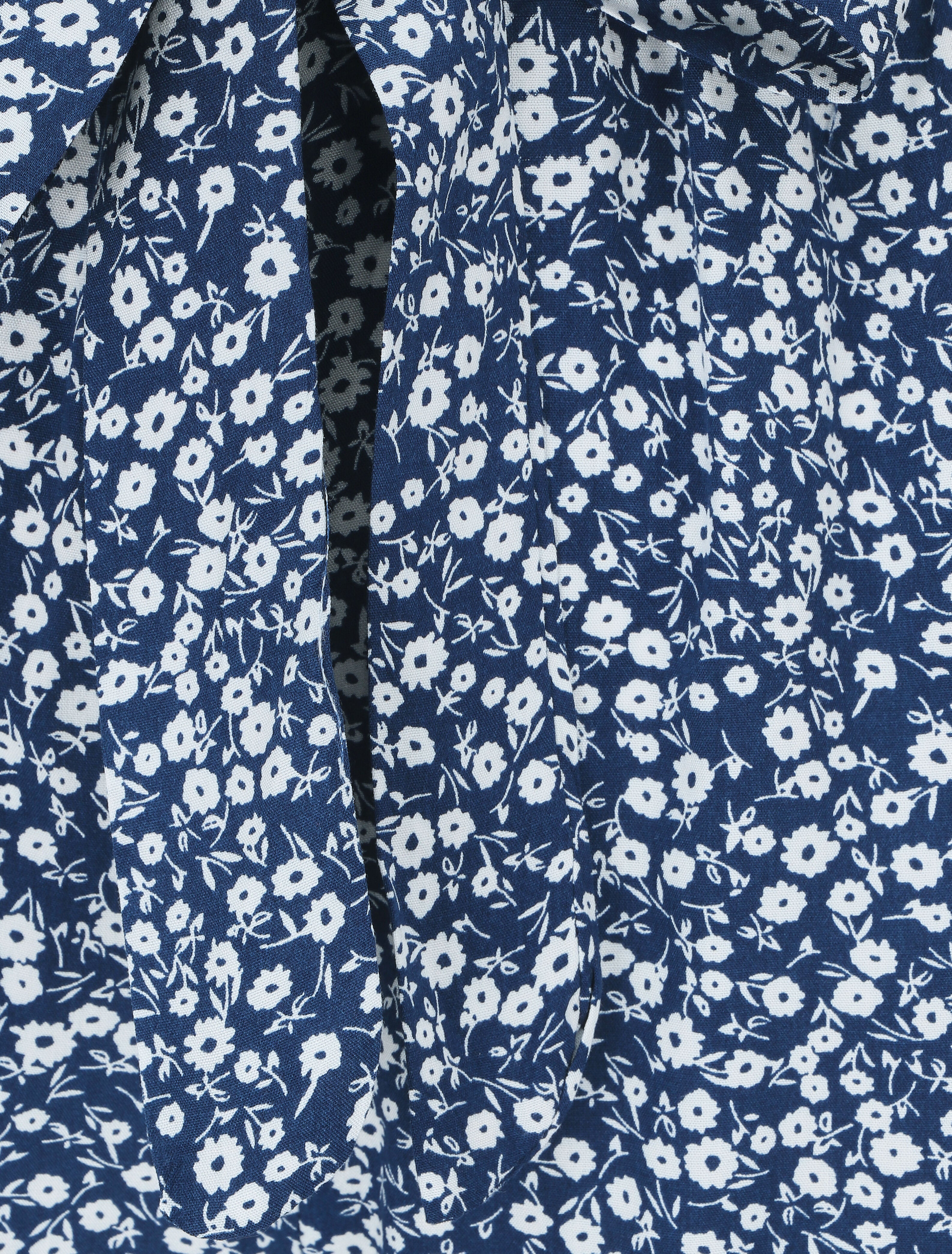 Short fluide imprimé fleuri et ceinturé - Bleu - 3