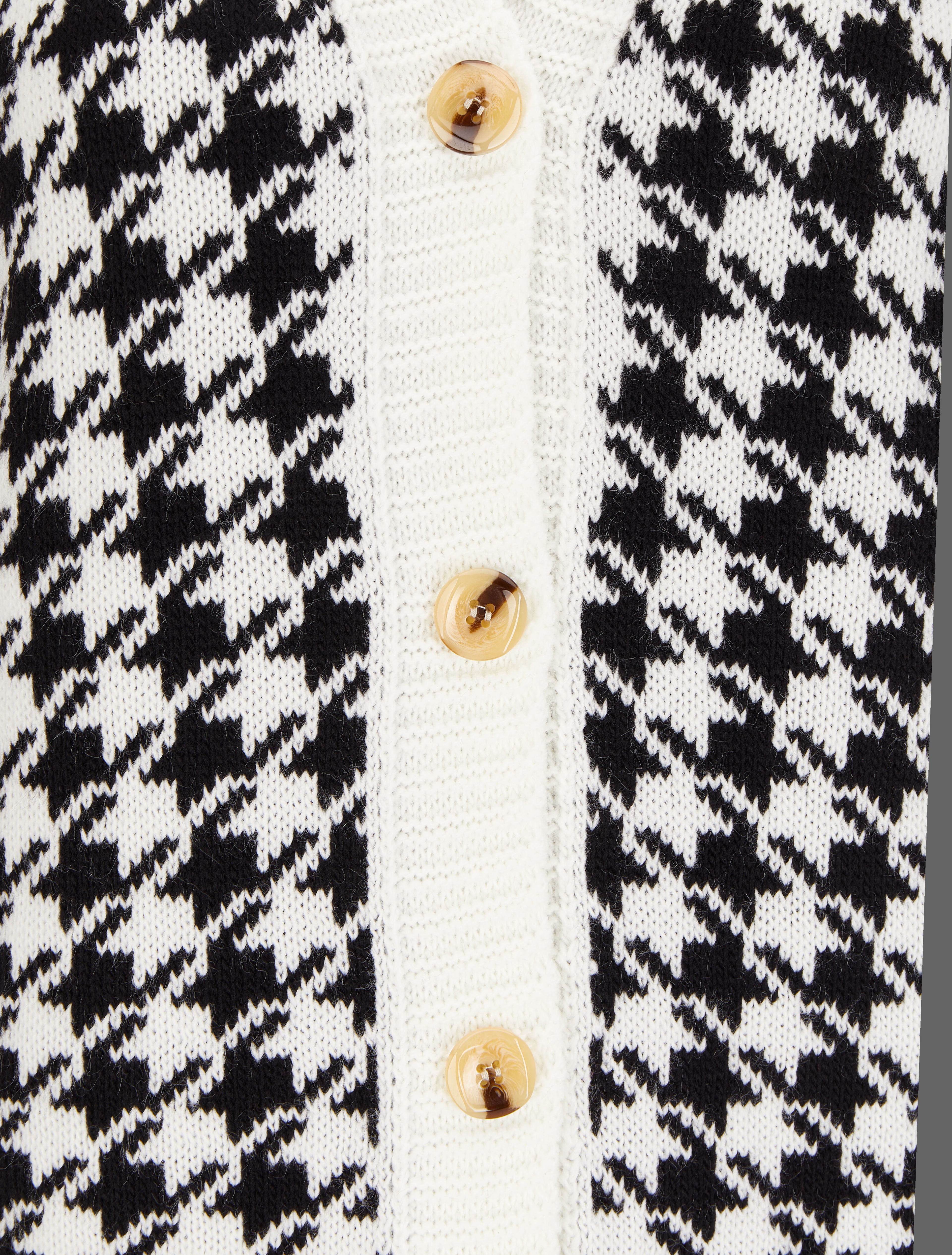 Gilet sans manches imprimé pied-de-coq - Blanc/noir - 3