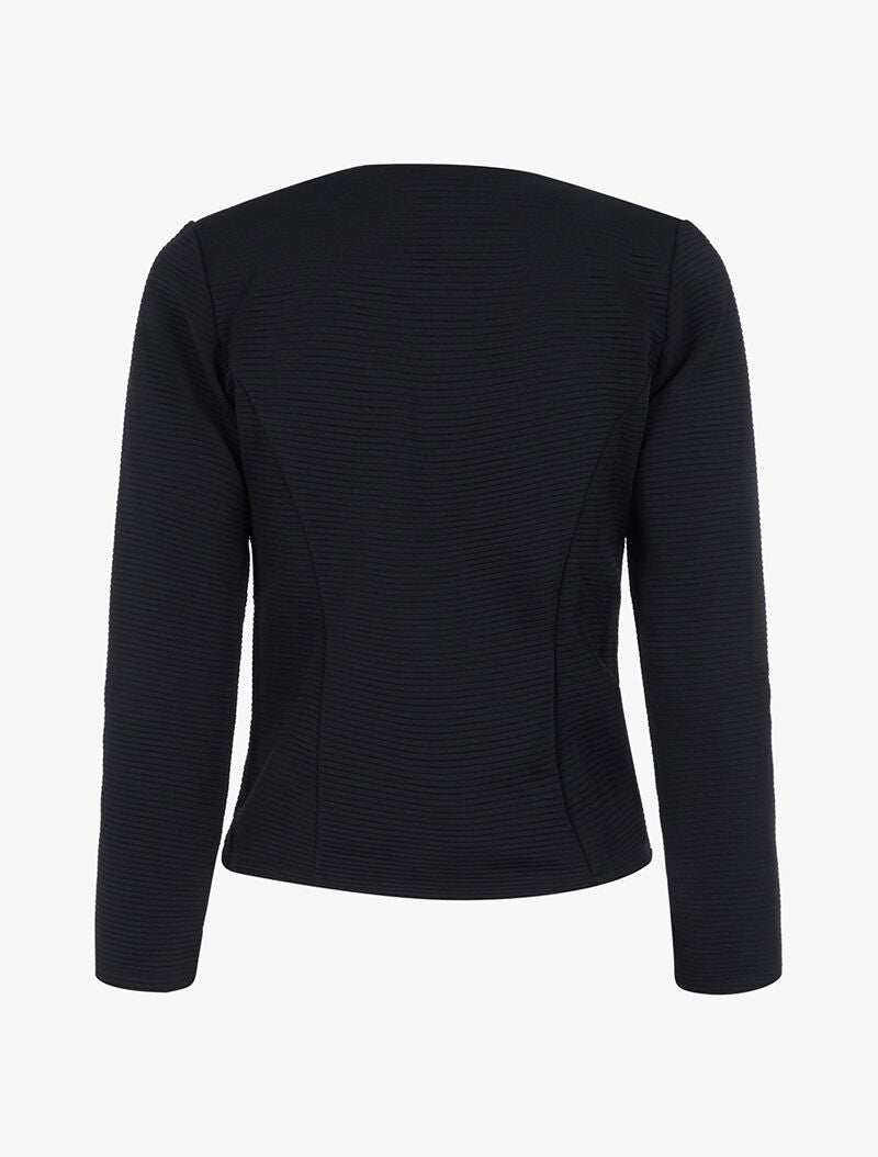 Veste rayée à pans biseautés - Noir - 2