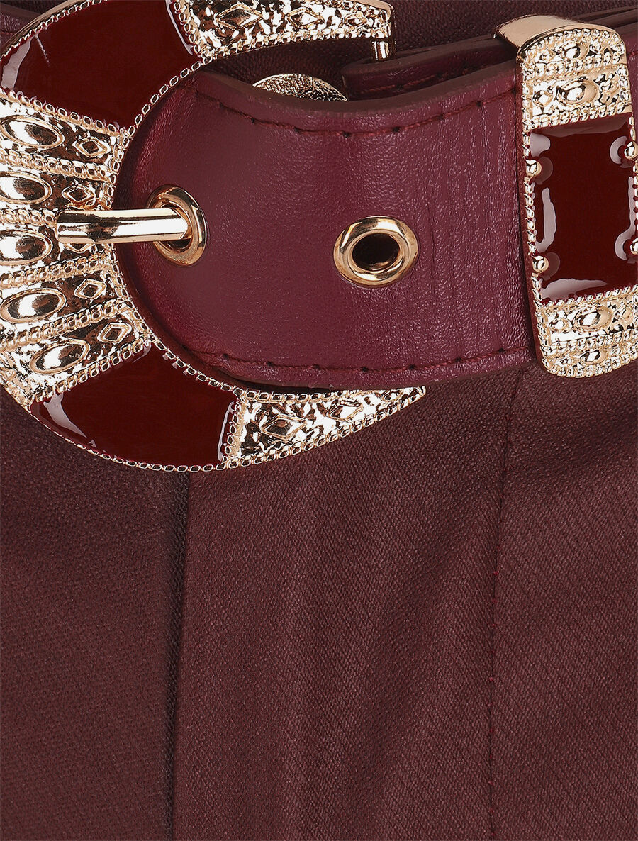Short en simili à revers - Lie de vin - 3