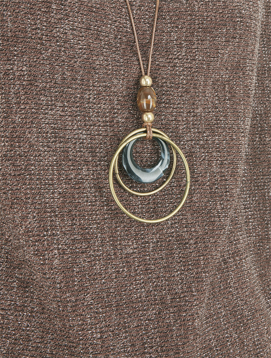 Pull côtelé et irisé - Marron - 3