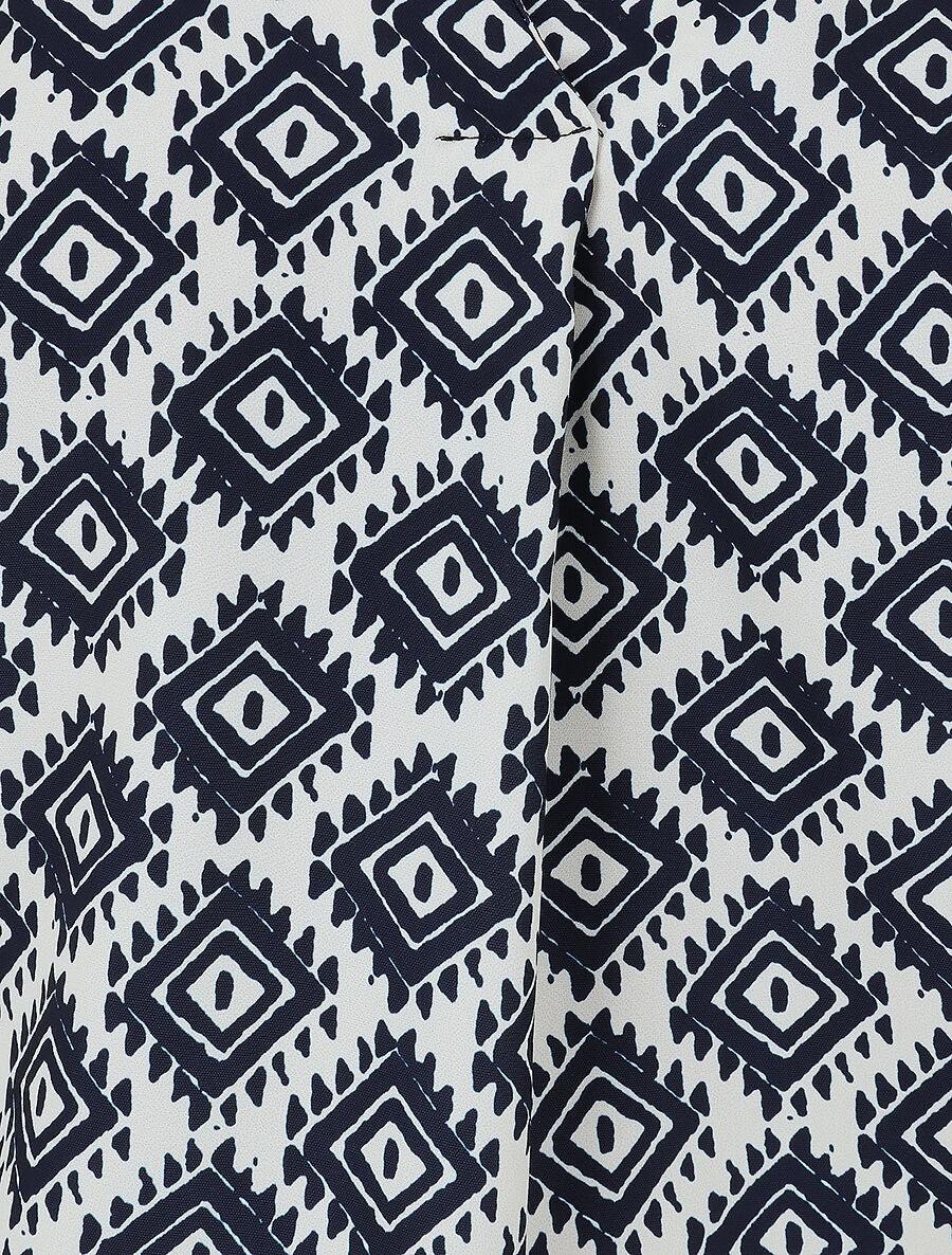 Blouse manches longues imprimé ikat - Marine - 3