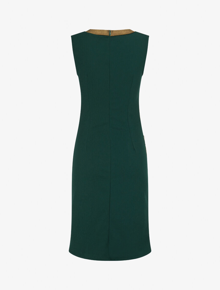 Robe moulante à bandes irisées - Vert sapin - 2