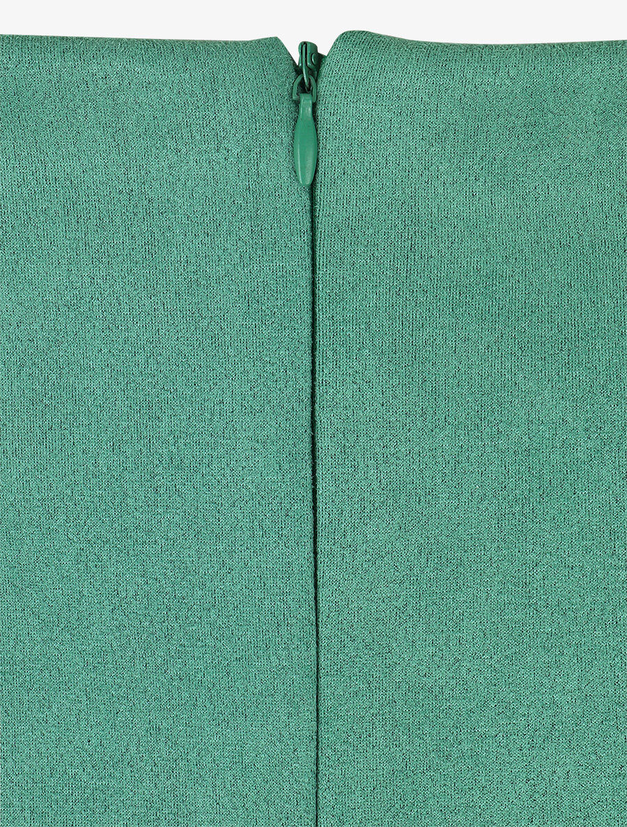 Jupe taille haute en suédine style portefeuille - Vert - 3