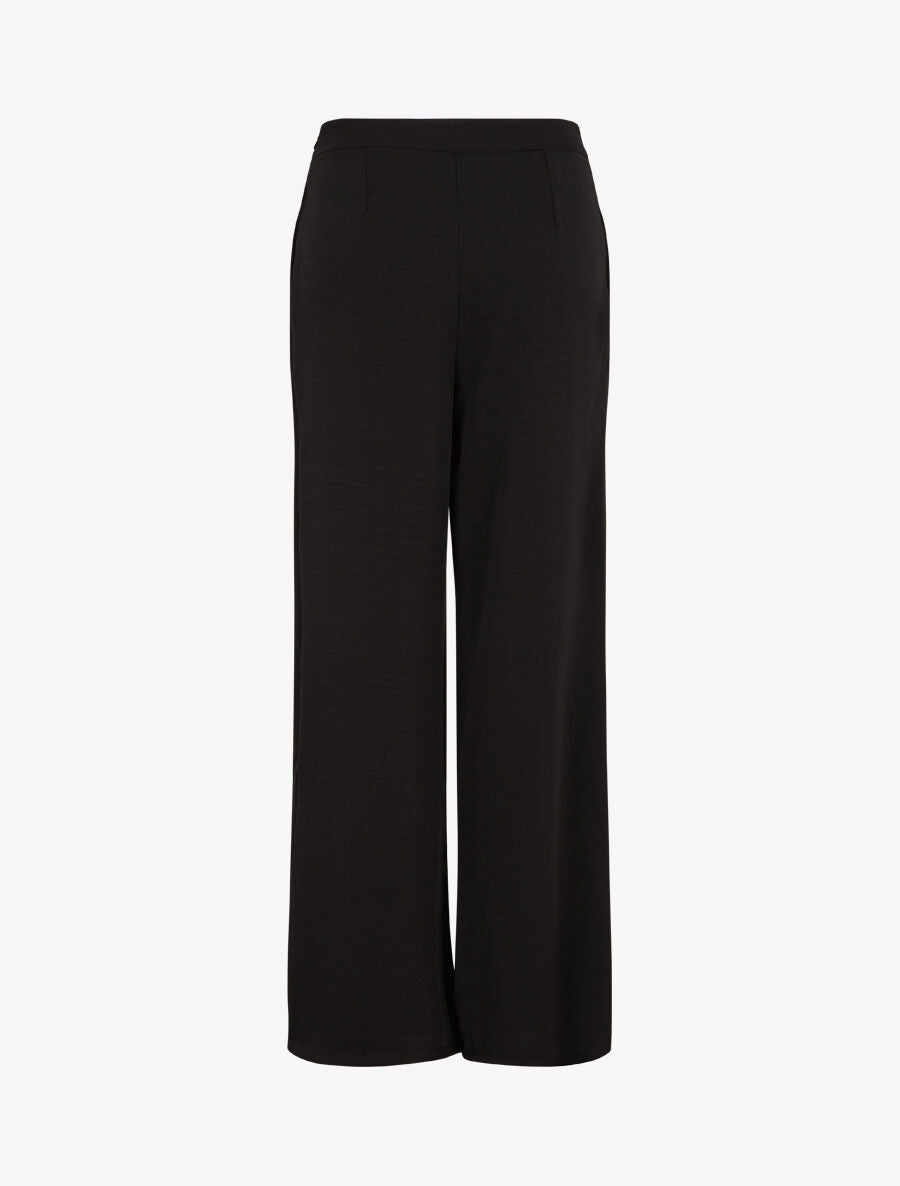 Pantalon fluide à double pans - Noir - 2