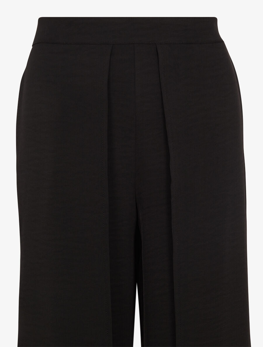 Pantalon fluide à double pans - Noir - 3