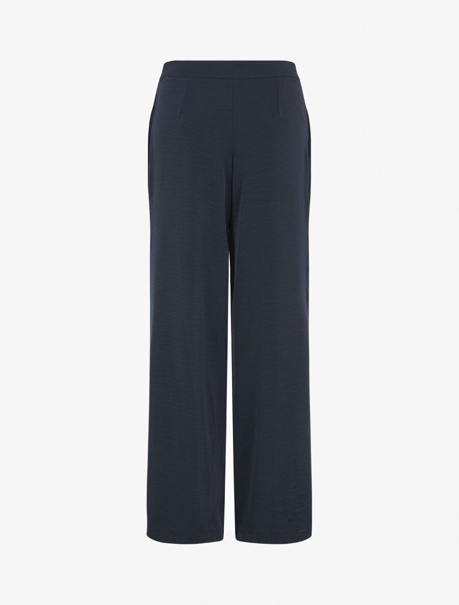 Pantalon fluide à double pans - Marine - 2