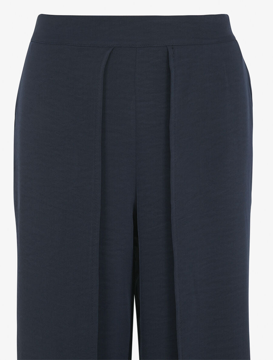 Pantalon fluide à double pans - Marine - 3