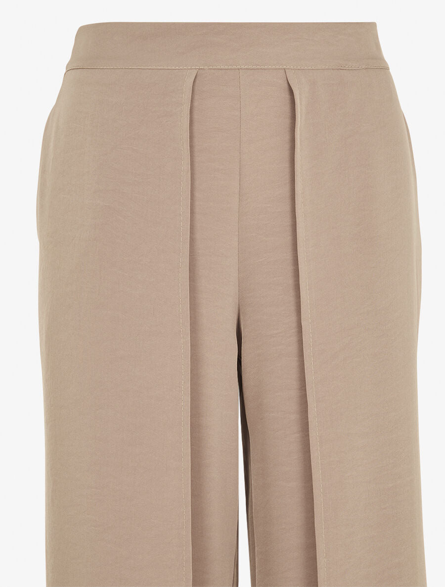 Pantalon fluide à double pans - Taupe - 3
